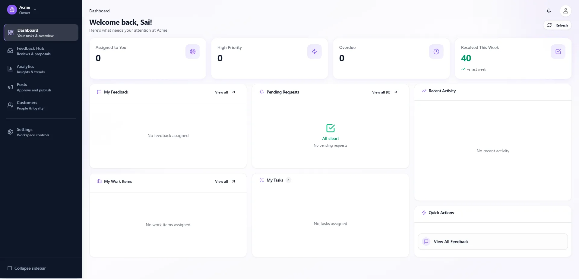 Satiaphic Dashboard - AI-powered feedback analysis